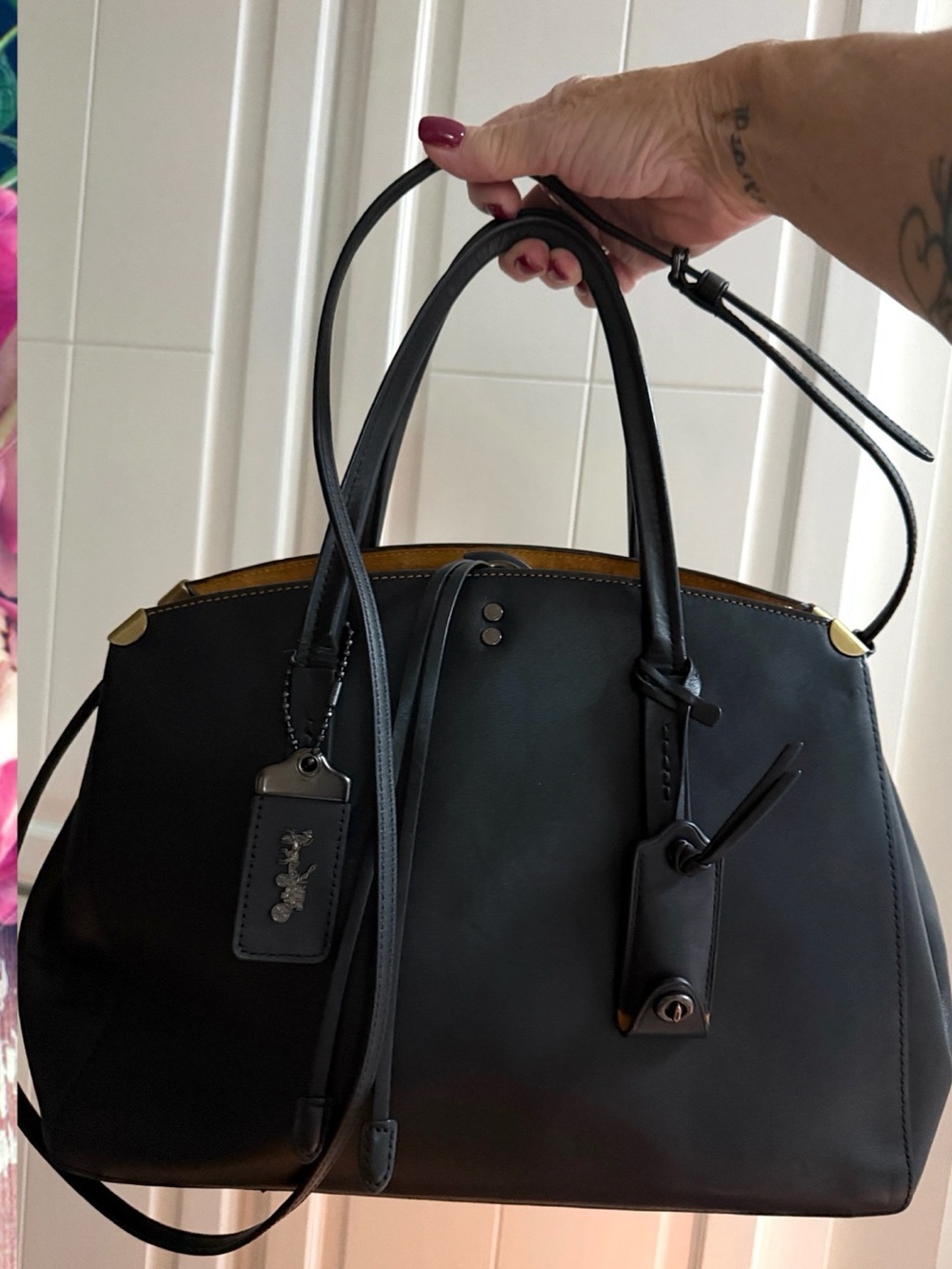 COACH 1941 COOPER CARRYALL BLACK LEATHER BAG 22821 - Picture 5 of 17